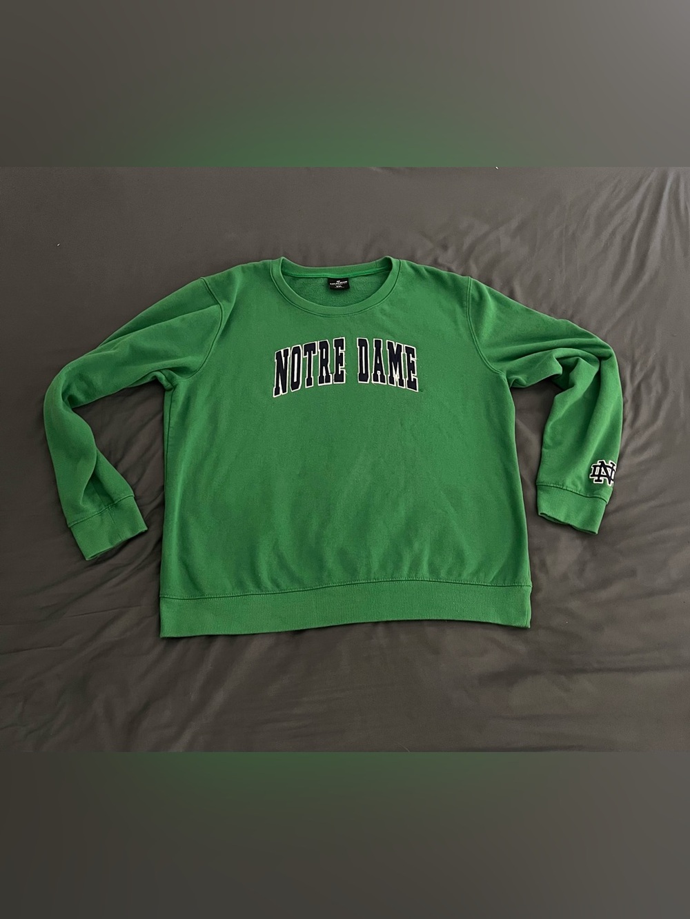 Notre Dame Fighting Irish NCAA College Green Crewneck Sweatshirt